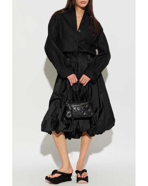 Balenciaga Black Asymmetrical Cut Shirt