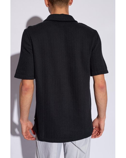 Samsøe & Samsøe Black 'sakvistbro' Shirt With Short Sleeves, for men