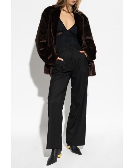 Stand Studio Black "Evyn" Faux Fur