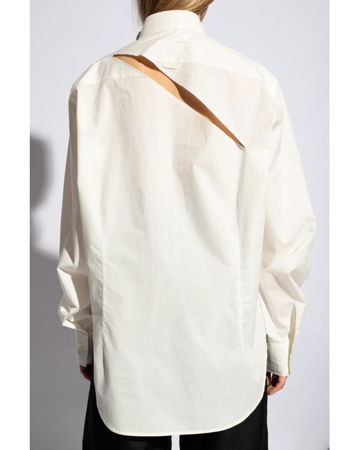 MM6 by Maison Martin Margiela White Cotton Shirt,