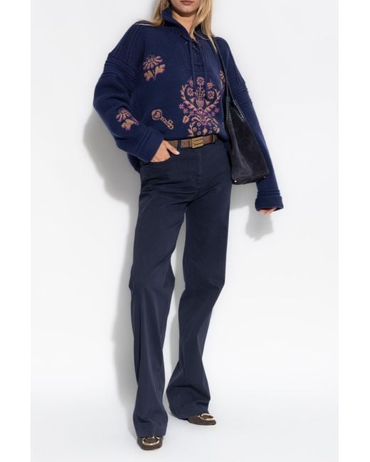 Etro Blue Wool Sweater