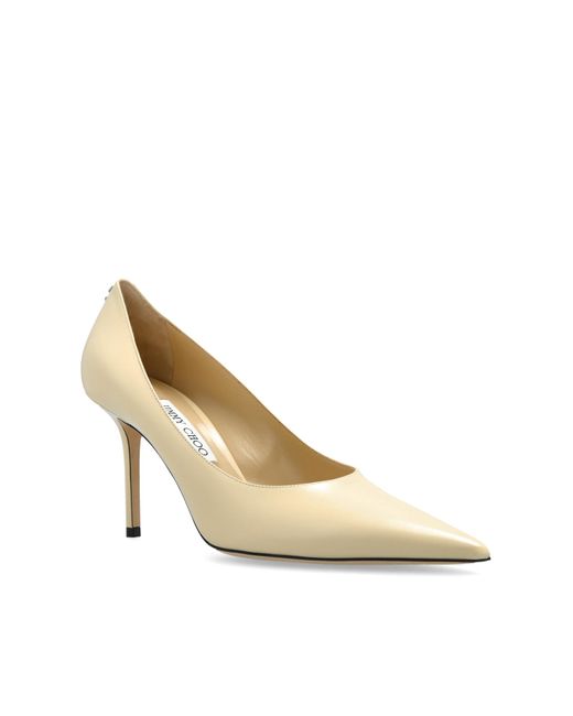 Jimmy Choo White "Heeled Shoes 'Love'