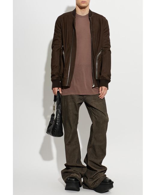 Rick Owens Brown Jeans With A Vintage Effect for men