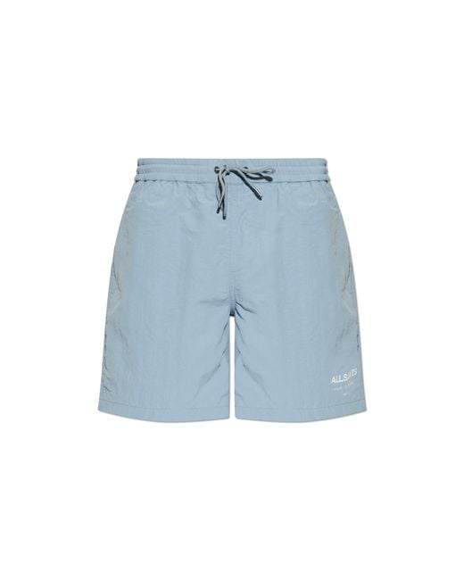 AllSaints Blue 'Undergrnd' Swim Shorts for men