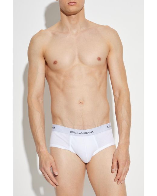 Dolce & Gabbana White Dolce & Gabbana Two-Pack Of Briefs for men