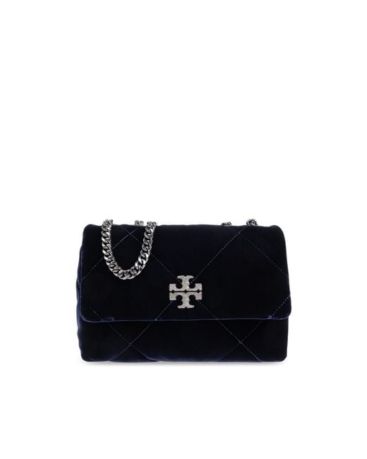 Tory Burch Black Kira Diamond Small Shoulder Bag