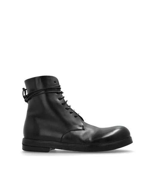 Marsèll Black Leather Ankle Boots for men
