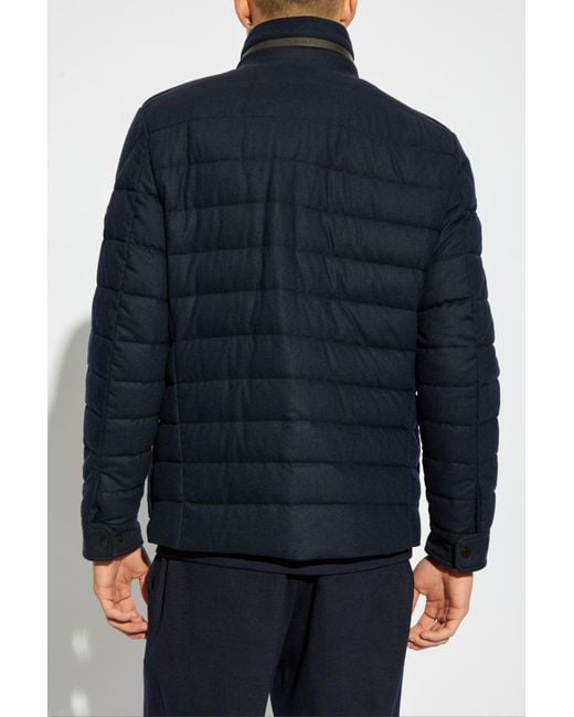 Moncler Blue Down Jacket Munt for men
