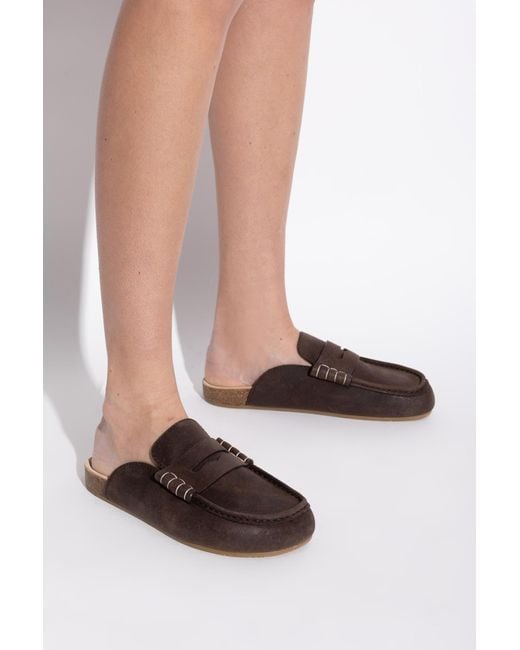 J.W. Anderson Brown Leather Slides