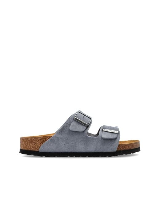 Birkenstock White 'Arizona' Slides