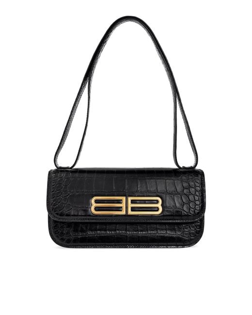 小物 BALENCIAGA GOSSIP BALENCIAGA Extra Supple Calfskin Crocodile Embossed Small