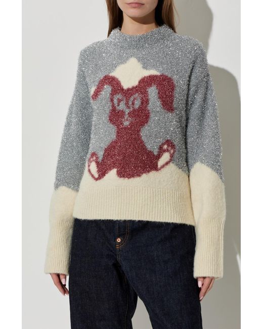 KENZO Black Sweater With Metallic Thread