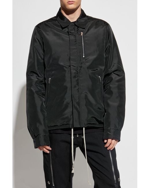 Rick Owens Black Jacket 'Concaled' for men