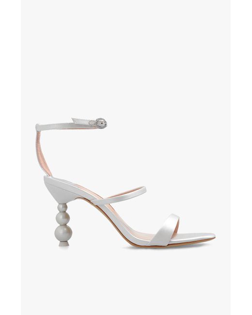 Sophia Webster White ‘Rosalind’ Heeled Sandals