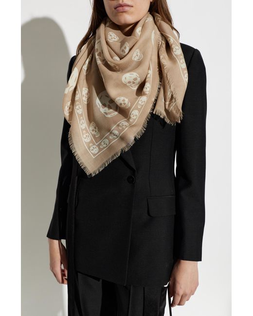 McQueen Natural Wool Scarf