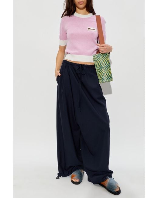 Marni Blue Wool Trousers