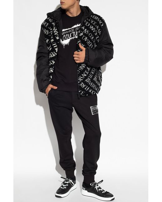Versace Jeans Couture Sweatpants With Logo in Black for Men Lyst UK