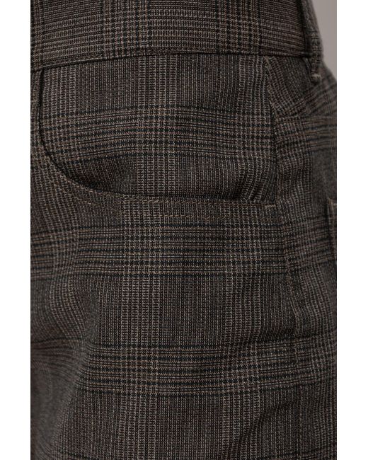 Acne Black Plaid Patterned Trousers
