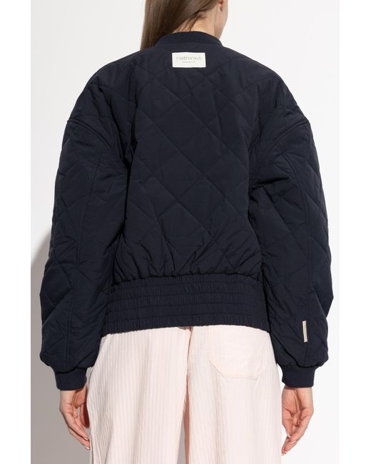 Rethinkit Studios Blue Quilted Bomber Jacket
