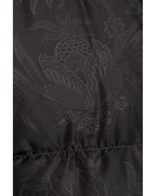 Etro Black Puffer Jacket With Logo for men