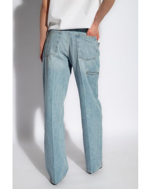 Helmut Lang Blue Straight-Leg Jeans