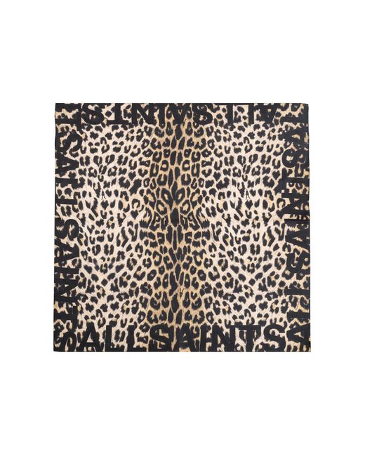 AllSaints Black Silk Scarf 'Jade'