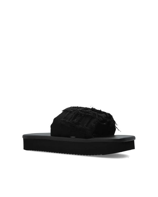 Rick Owens Black Platform Slides for men