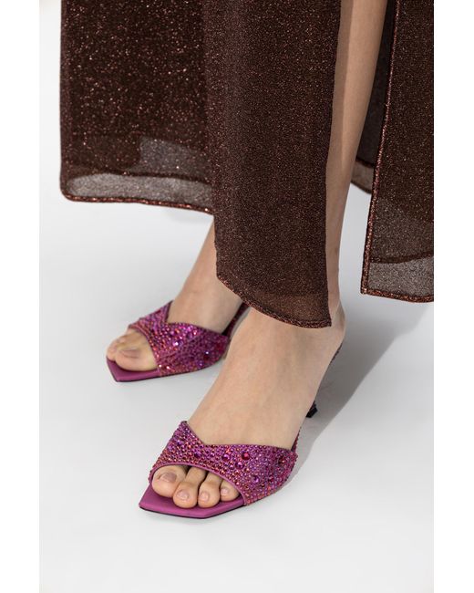 Jimmy Choo Pink Heeled Mules "Skye"