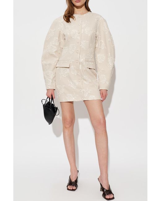 ROTATE BIRGER CHRISTENSEN White Floral Motif Dress