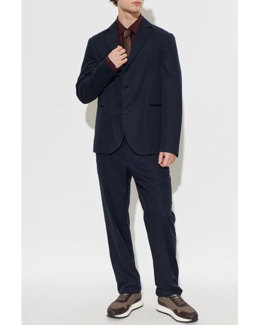 Emporio Armani Blue Cotton Suit for men