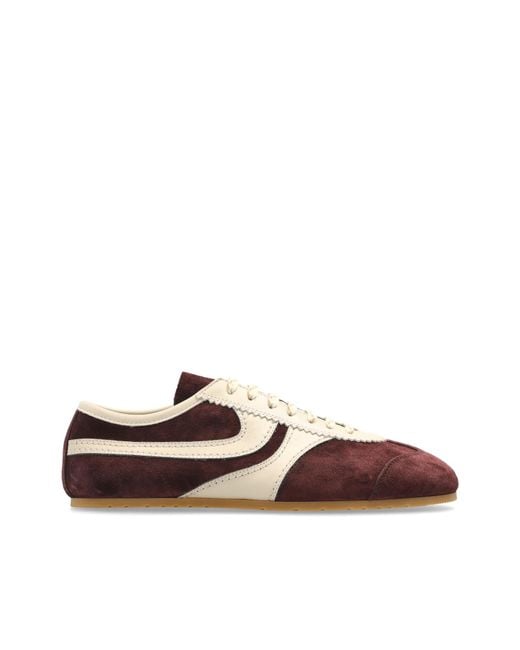 Dries Van Noten Brown Suede Sports Shoes for men