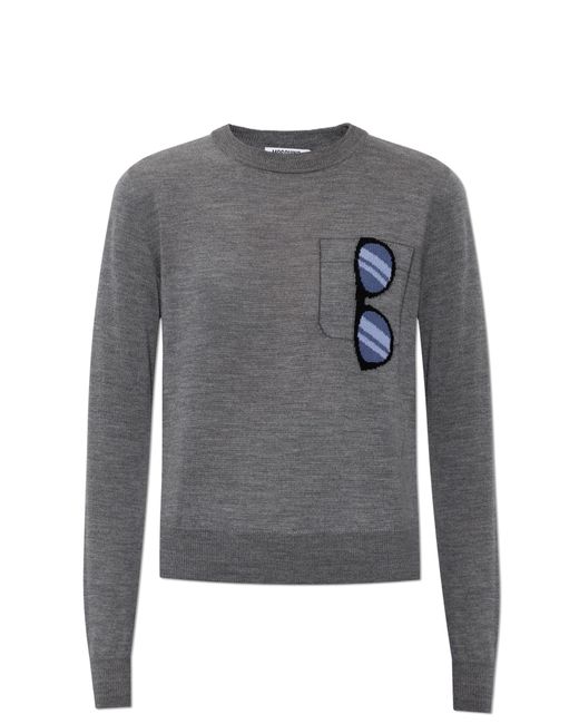 Moschino Gray Wool Sweater