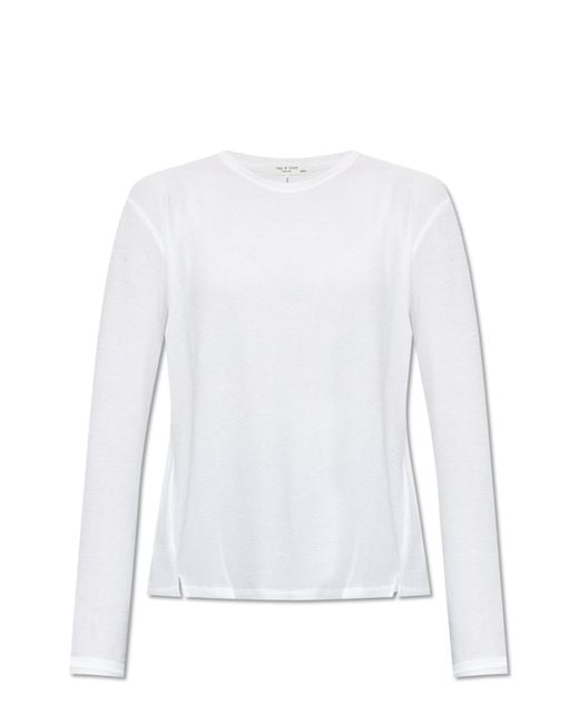 Rag & Bone White Top With Long Sleeves