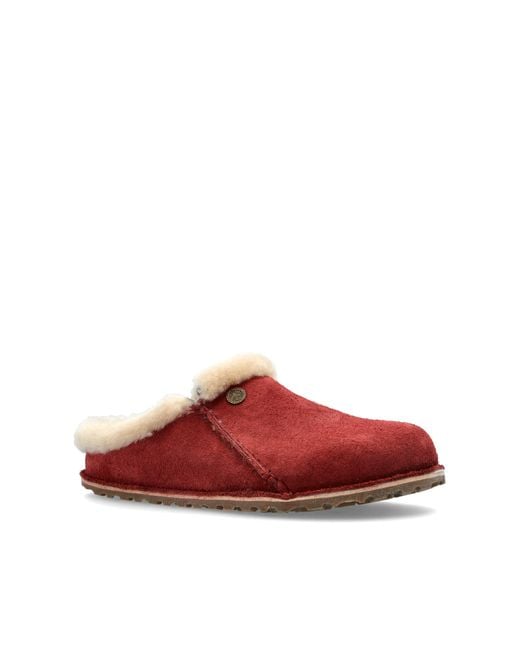 Birkenstock Red Zermatt Premium Suede Shoes