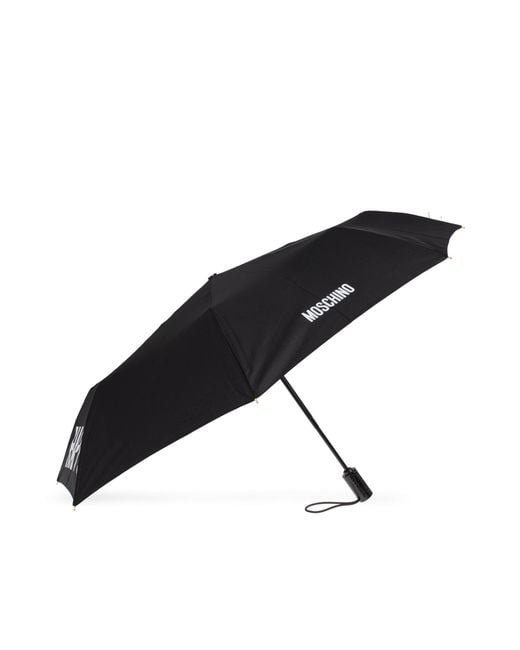 Moschino Black Folding Umbrella