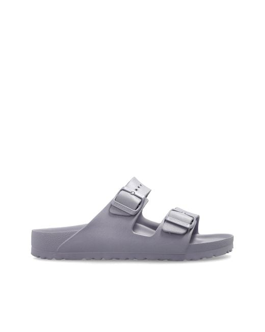 Birkenstock White 'Arizona Eva' Slides