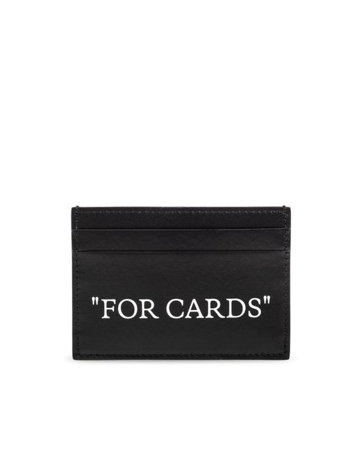 Off-White c/o Virgil Abloh Black Leather Card Holder With Logo for men