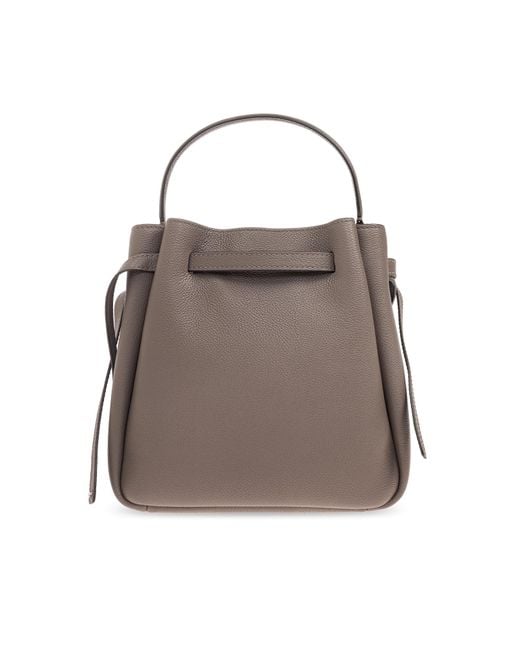 Tory Burch Brown "Romy" Hand-Held Bucket Bag