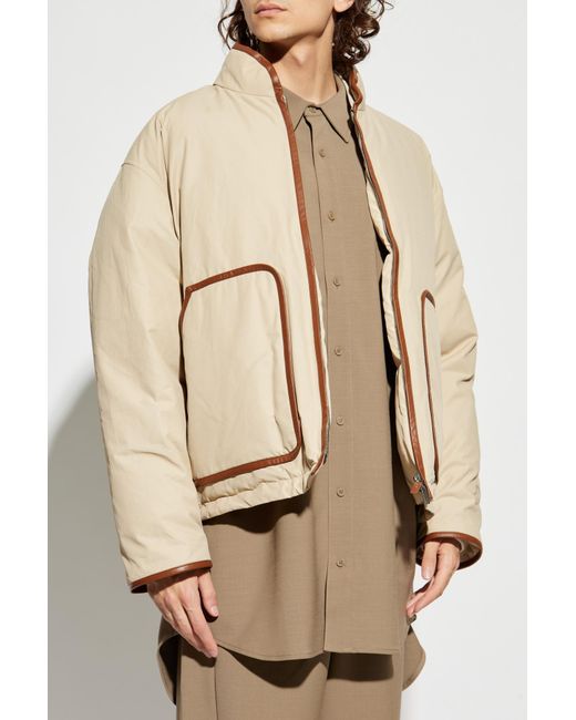 Tod's Natural Down Jacket With Stand-Up Collar for men