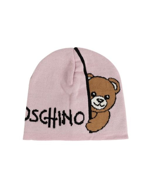 Moschino Black Cap With Logo