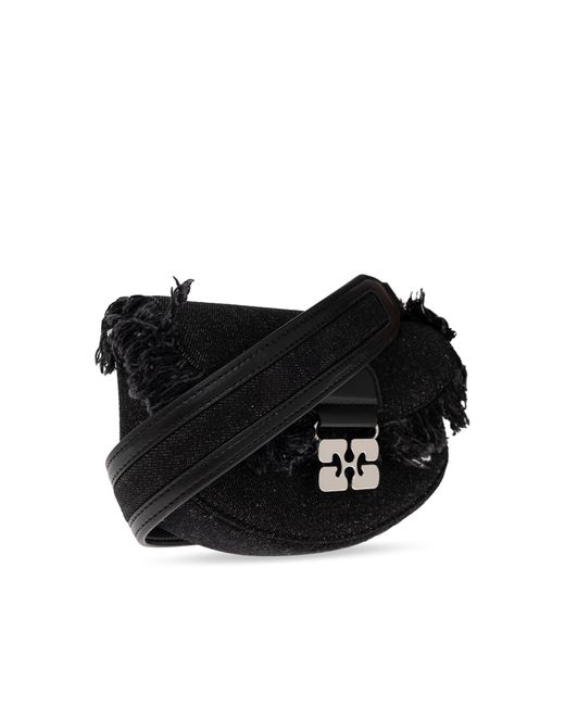 Ganni Black Shoulder Bag 'Apo-G Mini'