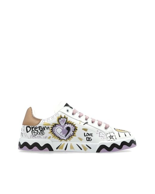 Dolce & Gabbana White "Portofino" Sports Shoes