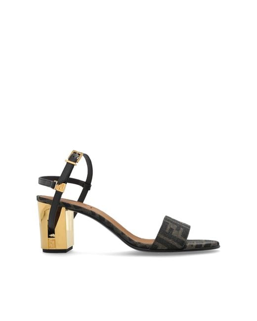 Fendi Brown Heeled Sandals