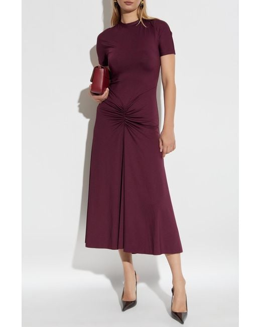 Victoria Beckham Red Draped Dress