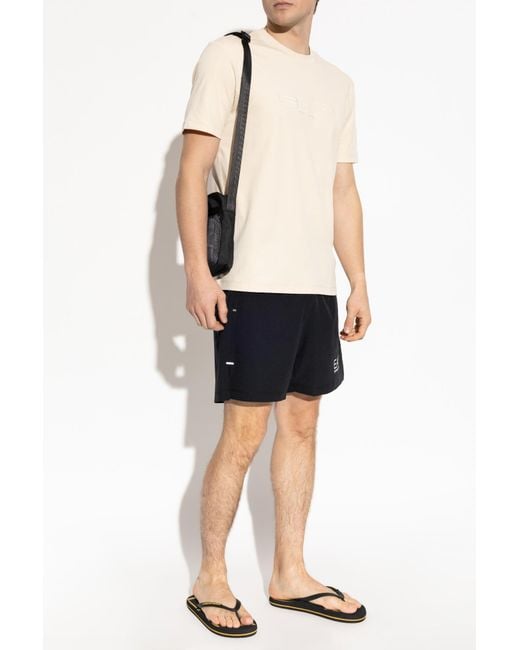 EA7 White T-Shirt With Logo for men