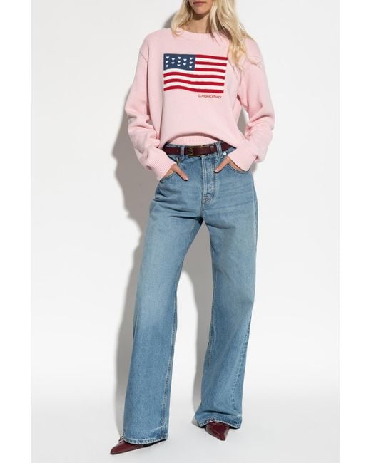 LoveShackFancy Blue Sweater 'Blushing'