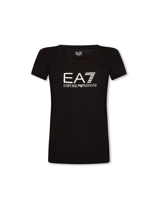 EA7 Black T-shirt With Logo,