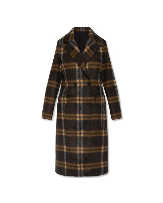 AllSaints Green 'ensley' Double-breasted Coat