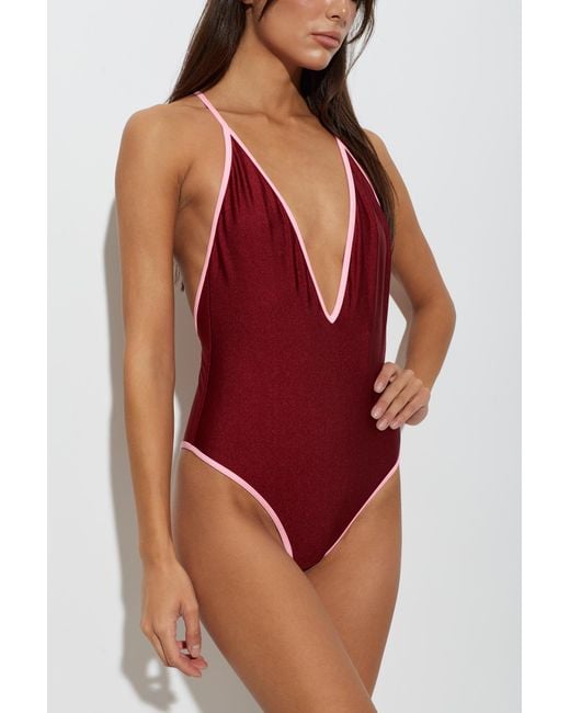 Moschino Red One-Piece Swimsuit