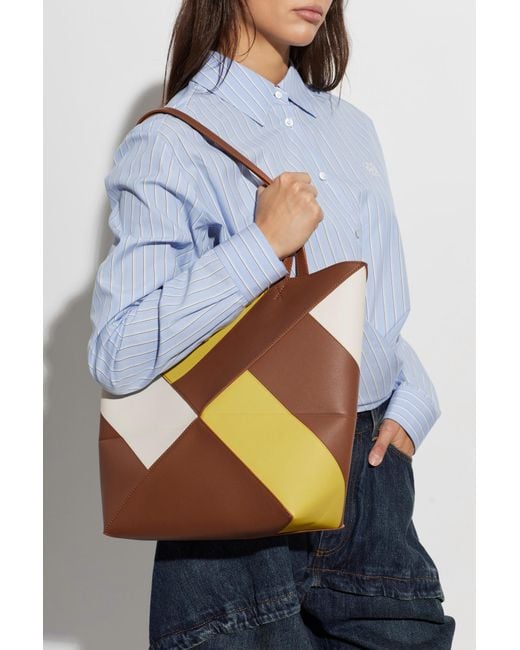 Loewe Multicolor 'Puzzle Fold Graphic Medium' Bag